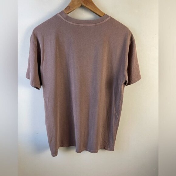 Aritzia TNA boxy brown cotton scoop neck short sleeve TEE shirt size small teach - Picture 2 of 10